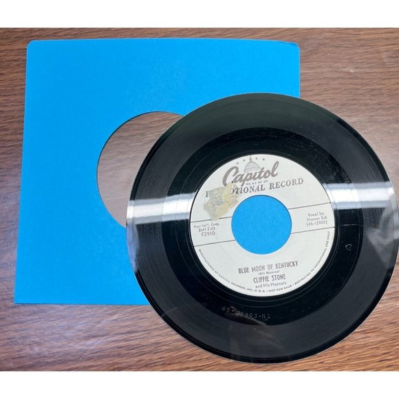 Cliffie Stone Please Please / Blue Moon of Kentucky 45 Country Hillbilly Promo - Picture 4 of 4